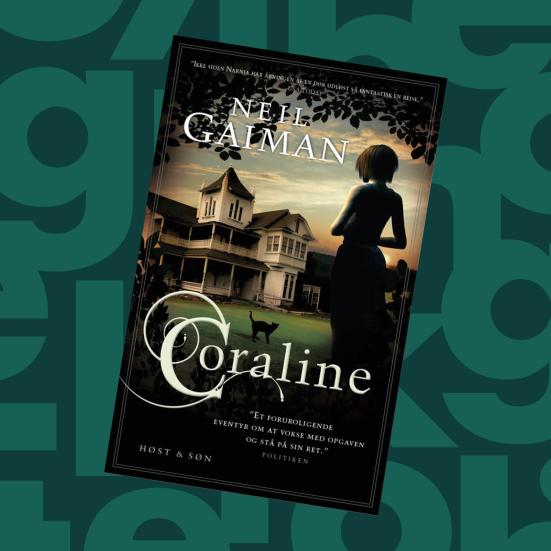 Forsiden til Neil Gaimanns "Coraline".