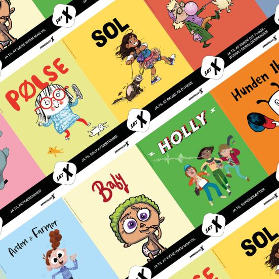 Collage af valgplakater for børnevalget.