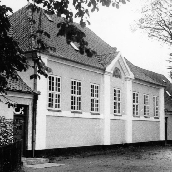Landporten efter ombygning af gymnastiksalen. Foto: Nyborg Lokalhistoriske Arkiv.