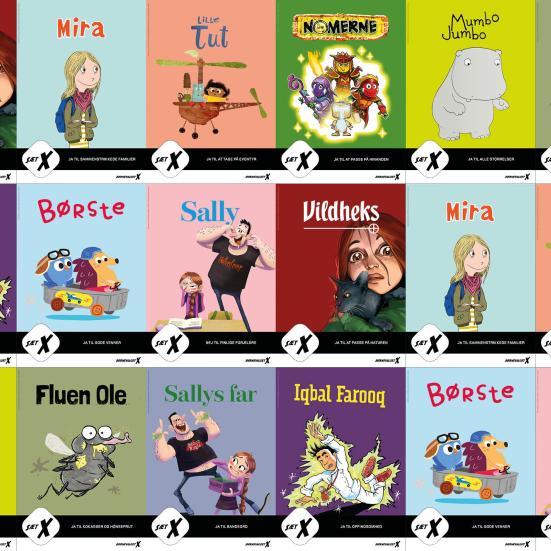 Collage af alle valgplakaterne til børnevalget.
