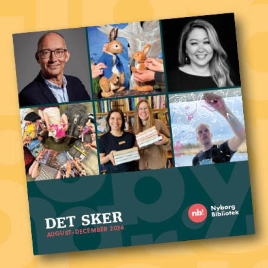 Efterårsprogrammet på en gul baggrund. 