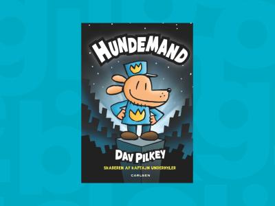 Bogforsiden til Dav Pilkeys første bog med Hundemand.