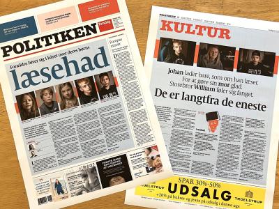 Forsiden af avisen Politiken 24. januar med ordet "Læsehad".