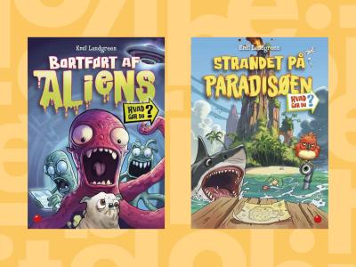 2 bogforsider fra serien "Hvad gør du?"