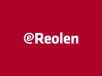 eReolen logo på rød baggrund.
