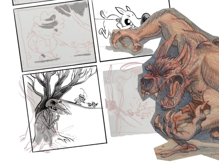 Peter Hermanns monstertegninger.