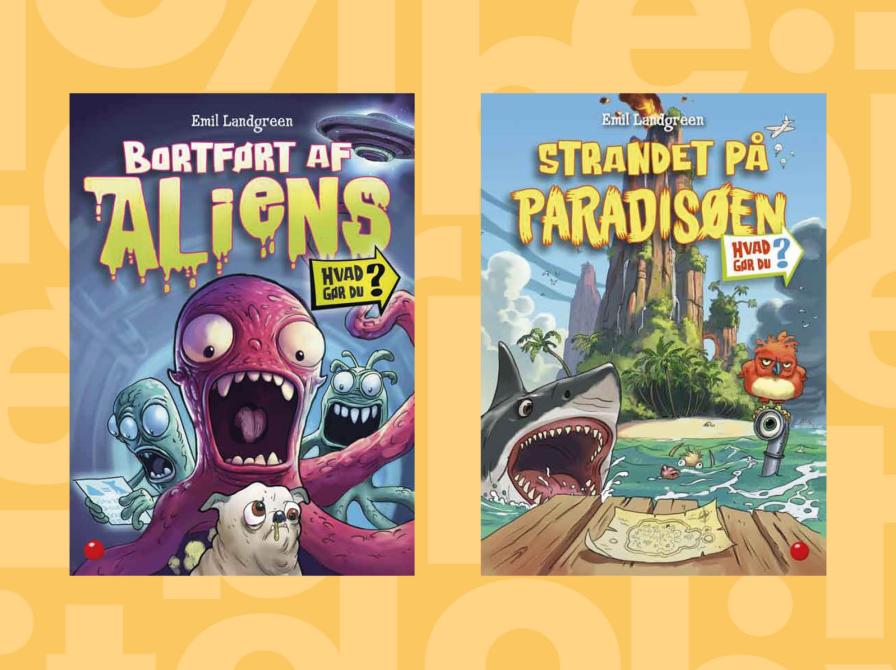 2 bogforsider fra serien "Hvad gør du?"