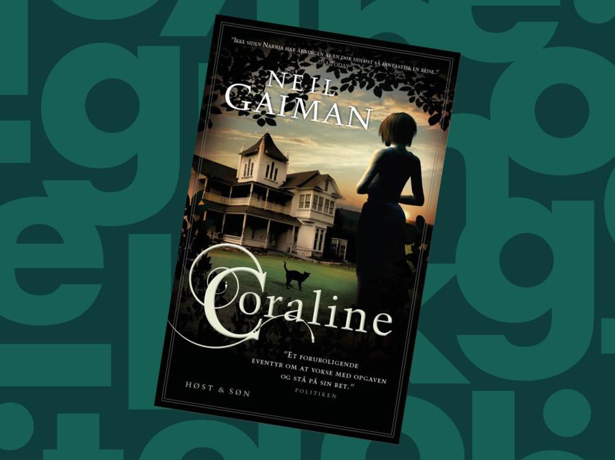 Forsiden til Neil Gaimanns "Coraline".