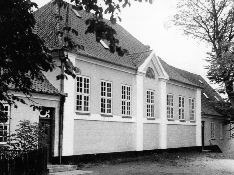 Landporten efter ombygning af gymnastiksalen. Foto: Nyborg Lokalhistoriske Arkiv.