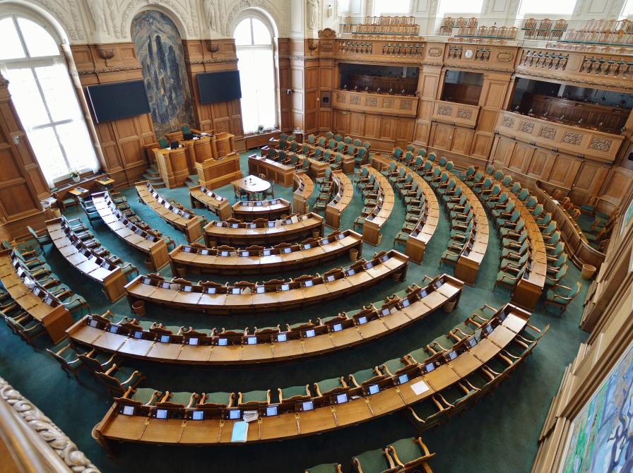 Folketingssalen på Christiansborg.