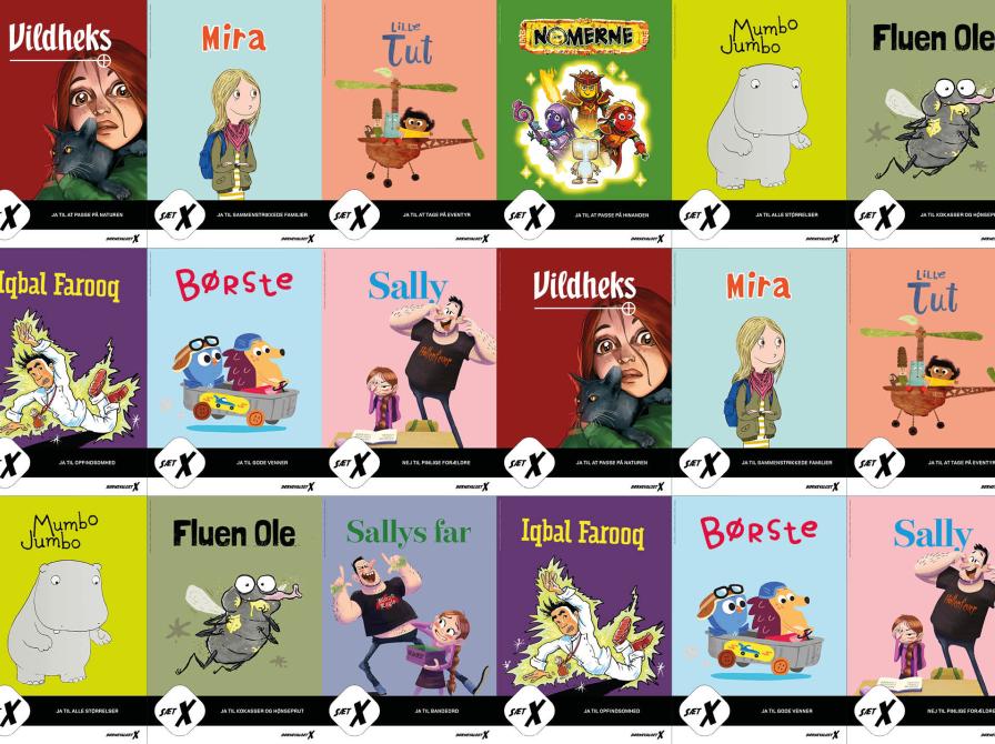 Collage af alle valgplakaterne til børnevalget.