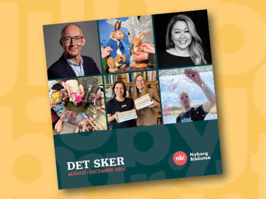 Efterårsprogrammet på en gul baggrund. 