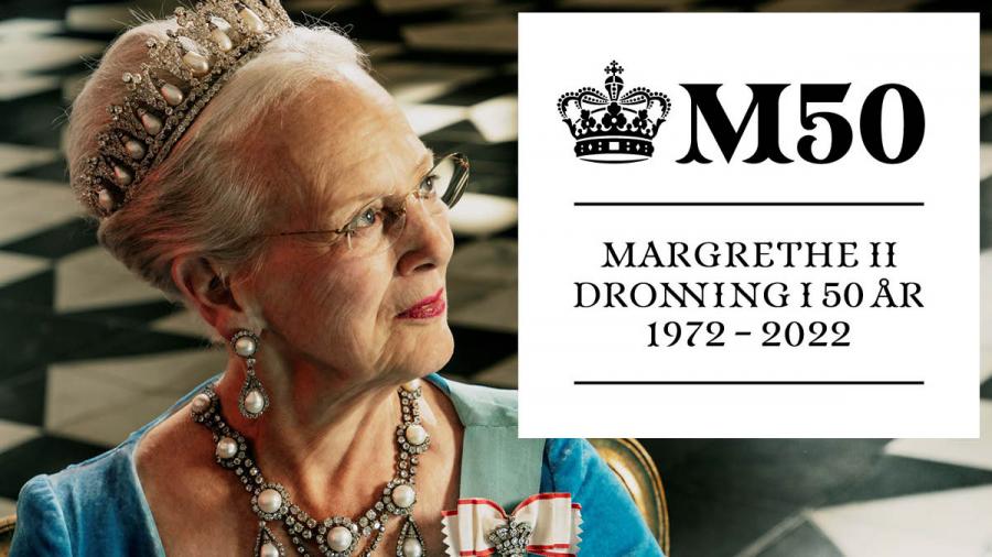 M50. Margrethe II dronning i 50 år. 1972-2022.